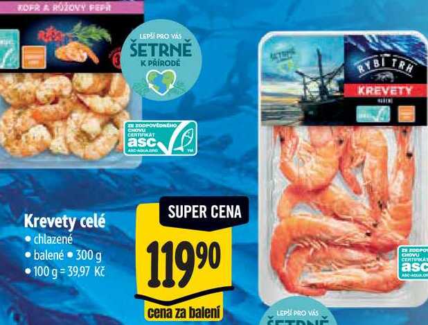  Krevety celé chlazené 300 g