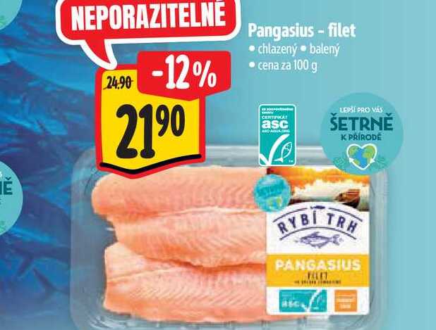 Pangasius - filet 100 g