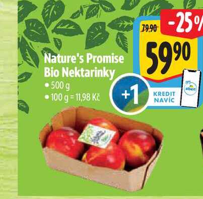 Nature's Promise Bio Nektarinky 500 g