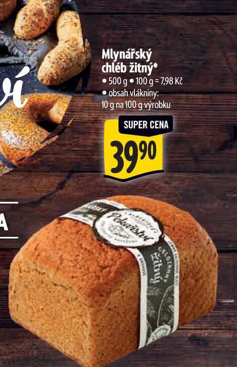 Mlynářský chléb žitný  500 g 