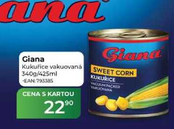 Giana Kukuřice vakuovaná 340g/425ml