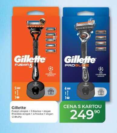 Gillette Fusion strojek 5 hlavice stojan