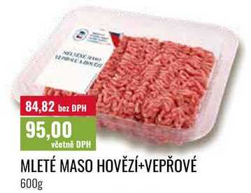MLETÉ MASO HOVĚZÍ+VEPŘOVÉ 600g  