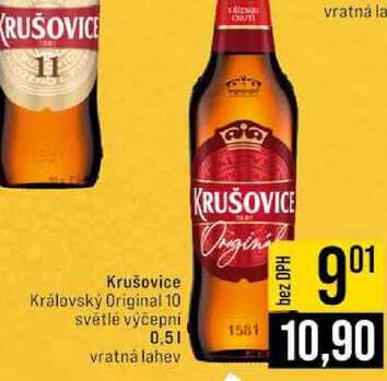 Krušovice Královský Original 10 světlé výčepní 0,5l