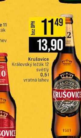 Krušovice Královský ležák 12 světlý 0.5l