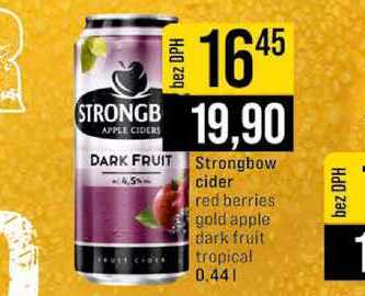 Strongbow cider red berries gold apple dark fruit tropical 0.44l