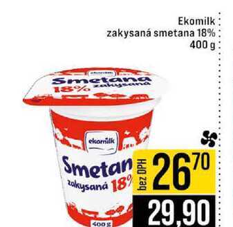 Ekomilk zakysaná smetana 18% 400g 