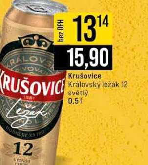 Krušovice Královský ležák 12 světlý 0.5l