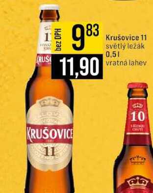 Krušovice 11 světlý ležák 0,5l