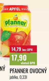 PFANNER OVOCNÝ jablko, 0,33l