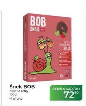 Šnek BOB ovocné rolky 100g