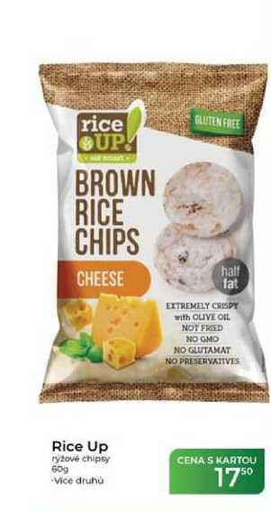 Rice Up rýžové chipsy 60g