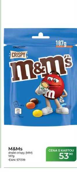 M&Ms draže crispy 187g