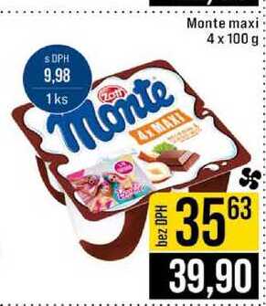 Monte maxi 4 x 100 g