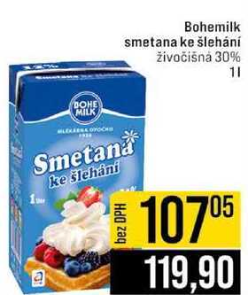 Bohemilk smetana ke šlehání živočišná 30% 1l