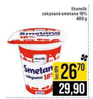 Ekomilk zakysaná smetana 18% 400 g