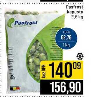 Pasfrost kapusta 2,5 kg