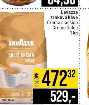 Lavazza zrnková káva Crema classico Crema Dolce 1kg