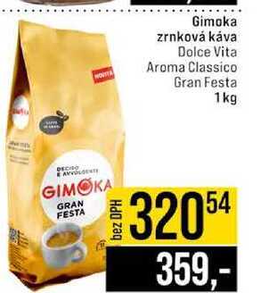 Gimoka zrnková káva Dolce Vita Aroma Classico Gran Festa 1kg 