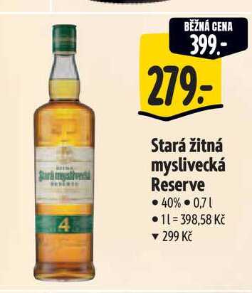 Stará žitná myslivecká Reserve 0,7 l