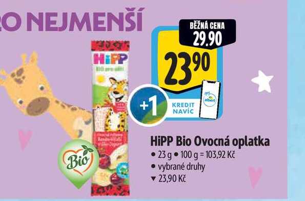 HiPP Bio Ovocná oplatka 23 g