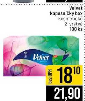 Velvet kapesničky box kosmetické 2-vrstvé 100 ks 