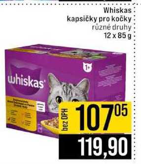 Whiskas kapsičky pro kočky různé druhy 12 x 85 g 