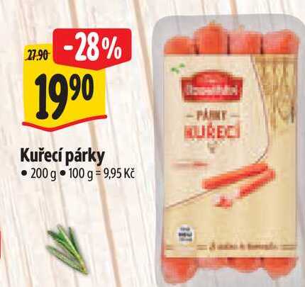   Kuřecí párky 200 g 