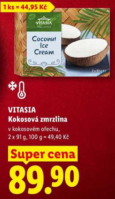 VITASIA Kokosová zmrzlina, 2x 91 g