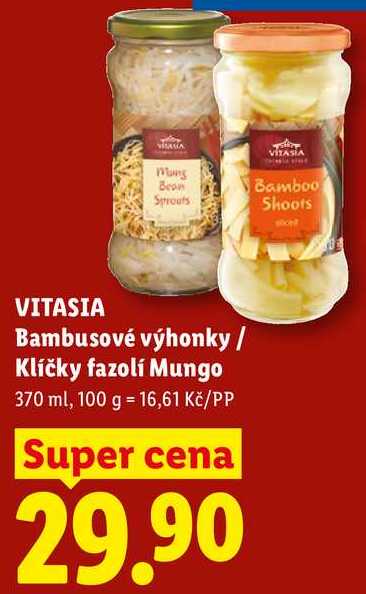 VITASIA Bambusové výhonky/Klíčky fazolí Mungo, 370 ml