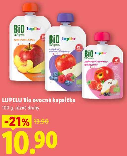 LUPILU Bio ovocná kapsička, 100 g