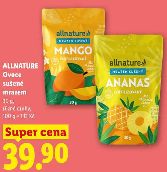 ALLNATURE Ovoce sušené mrazem, 30 g