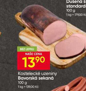 Kostelecké uzeniny Bavorská sekaná 100 g