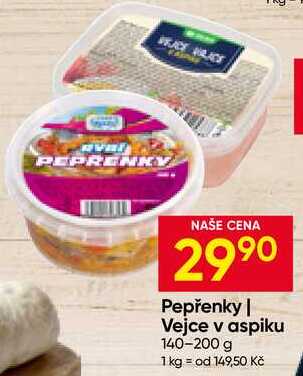 Pepřenky, Vejce v aspiku 140-200 g