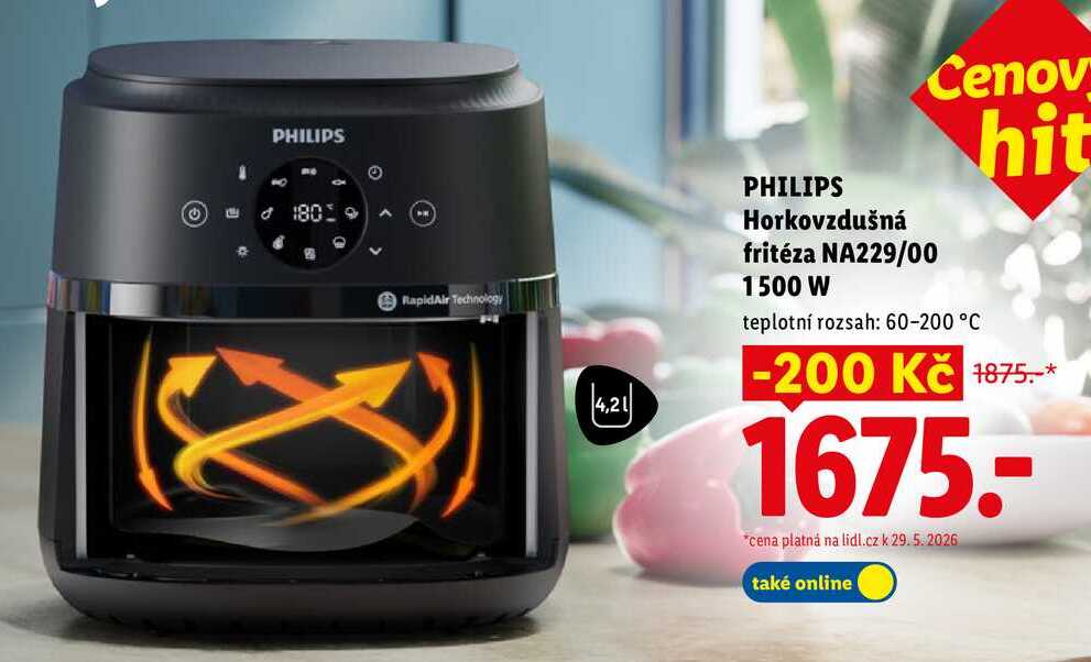 PHILIPS Horkovzdušná fritéza NA229/00 1500 W