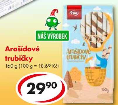 Arašídové trubičky, 160 g