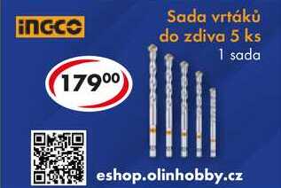Sada vrtáků do zdiva 5 ks 
