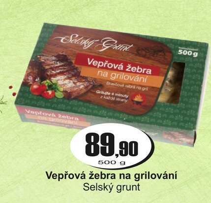 Vepřová žebra na grilování Selský grunt