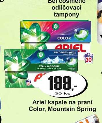 Ariel kapsle na praní Color, Mountain Spring 30ks