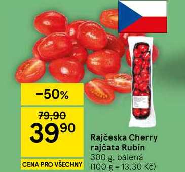 Rajčeska Cherry rajčata Rubín, 300 g. balená