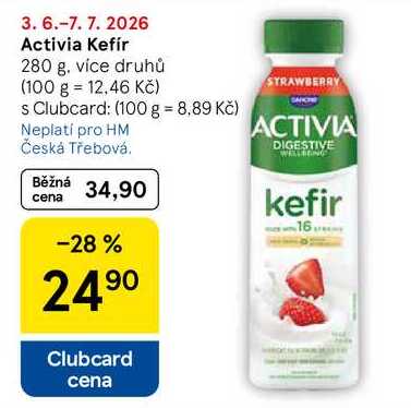 Activia Kefír, 280 g, více druhů