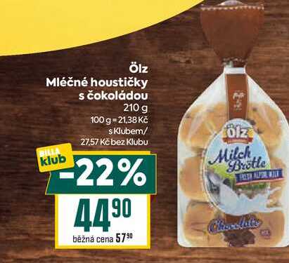Ölz Mléčné houstičky s čokoládou 210 g