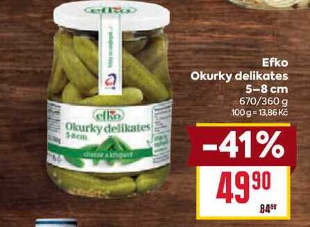 Efko Okurky delikates 5-8 cm 670/360 g 