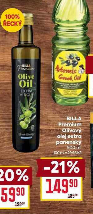BILLA Premium Olivový olej extra panenský 500 ml 