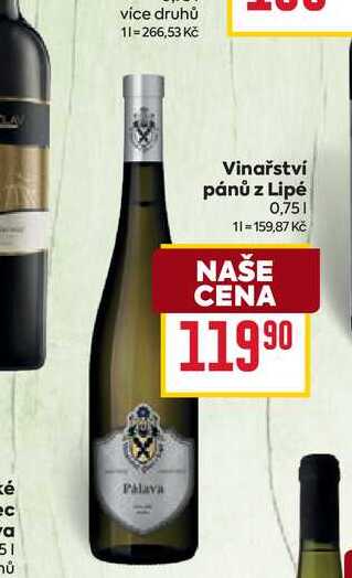 Vinařství pánů z Lipé 0,75l