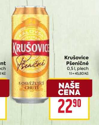 Krušovice Pšeničné 0,51, plech 