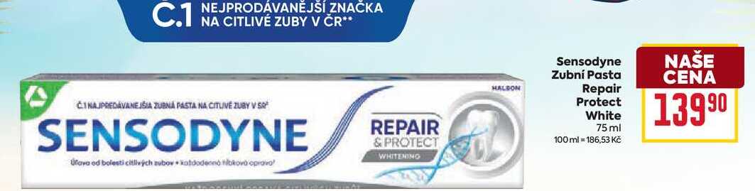Sensodyne Zubní Pasta Repair Protect White 75 ml