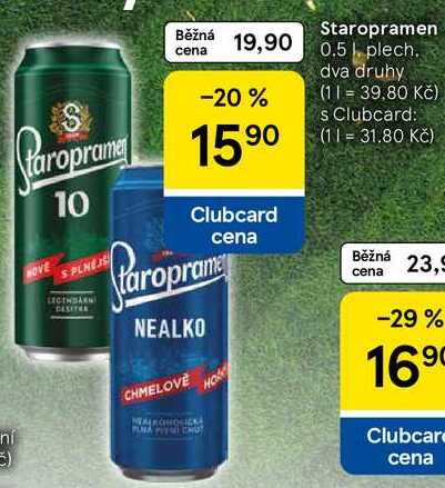 Staropramen, 0.5 l, plech