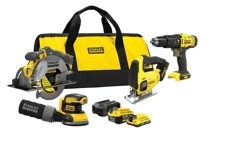 STANLEY FATMAX AKU SADA EL. NÁŘADÍ 18V V20 SFMCK412MDS-QW + 4,0 AH BATERIE ZDARMA