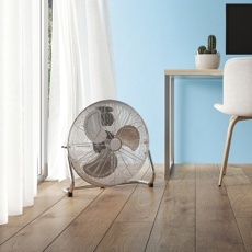 PODLAHOVÝ VENTILÁTOR, CHROM, PR. 45 CM